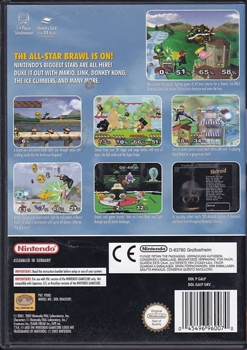 Super Smash Bros Melee - Nintendo GameCube (B Grade) (Genbrug)